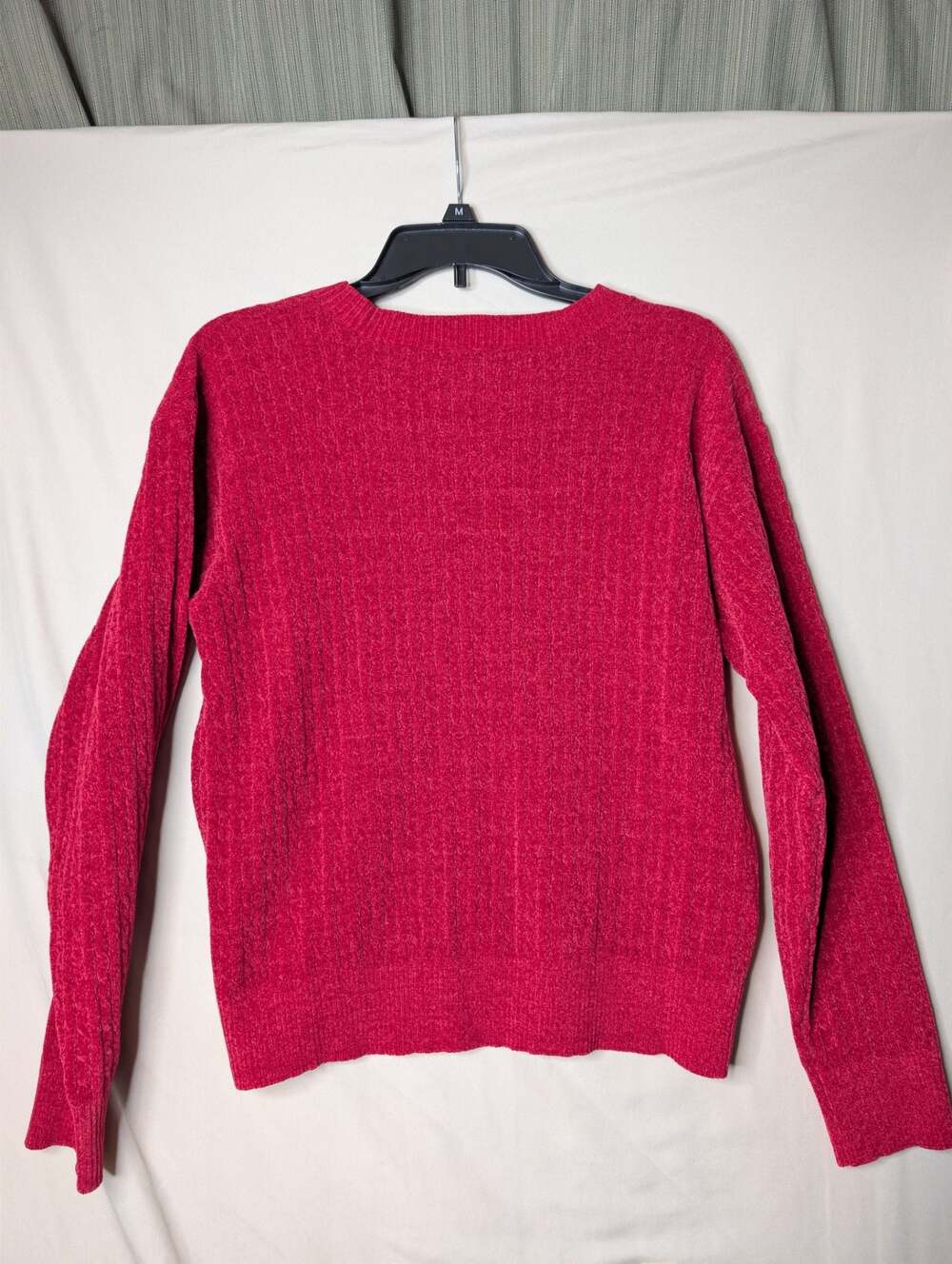 Calvin Klein Womens Red Chenille‎ Knit Crewneck Sweater Size M - Picture 6 of 8